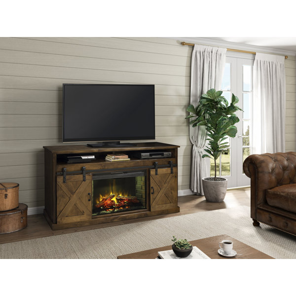 Loon Peak Pullman TV Stand for TVs up to 65" with Electric Fireplace